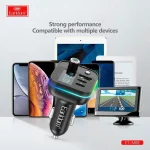شارژر فندکی PD و فست سه پورت و گیرنده بلوتوثی Earldom FM مدل ET-M88 - مشکی - تصویر 7