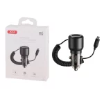 شارژر فندکی PD و فست دو پورت XO مدل XO-CC59 110W به همراه کابل متصل Type-C - مشکی