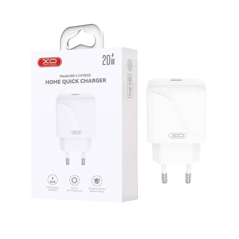 شارژر دیواری PD و فست تک پورت XO مدل XO-L141(EU) 20W - سفید - تصویر 2