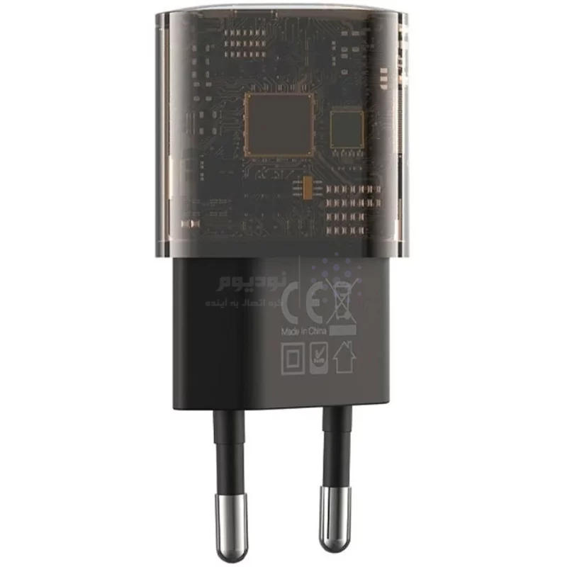 شارژر دیواری PD و فست دو پورت XO مدل XO-CE05(EU) 30W - مشکی - تصویر 3