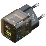 شارژر دیواری PD و فست دو پورت XO مدل XO-CE05(EU) 30W - مشکی - تصویر 4