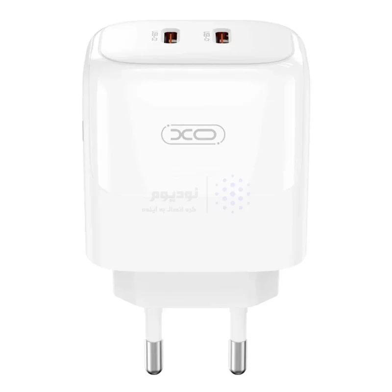 شارژر دیواری PD و فست دو پورت XO مدل XO-L140(EU) 35W - سفید به همراه کابل شارژ Type-C To Lightning - سفید - تصویر 3