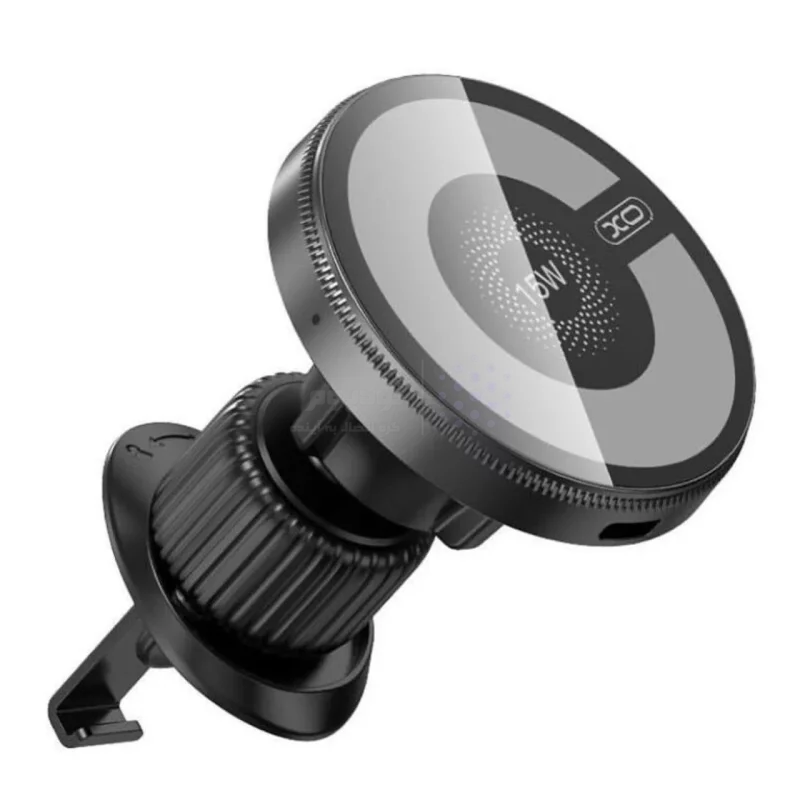 شارژر وایرلس و هولدر دریچه کولری گوشی موبایل XO مدل CX025 - مشکی - تصویر 4