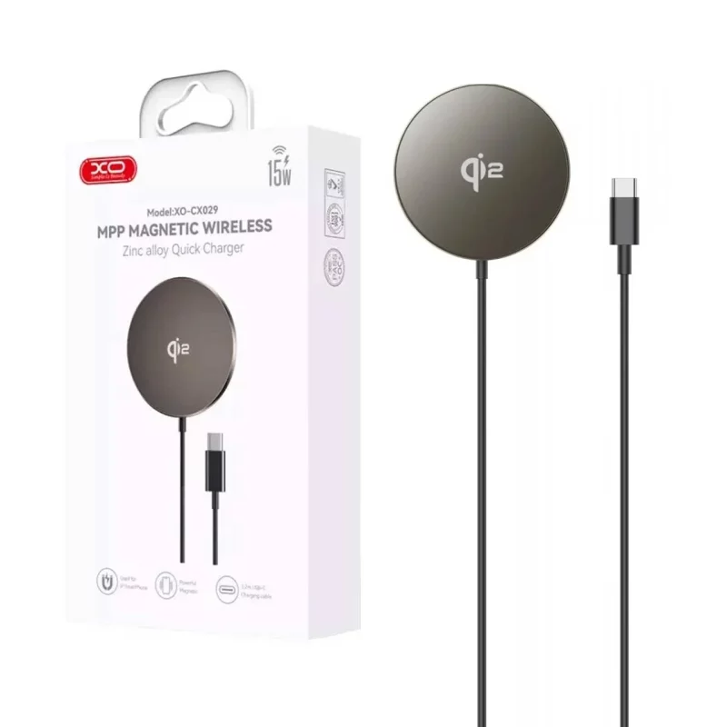 شارژر وایرلس XO مدل XO-CX029 - مشکی - تصویر 2