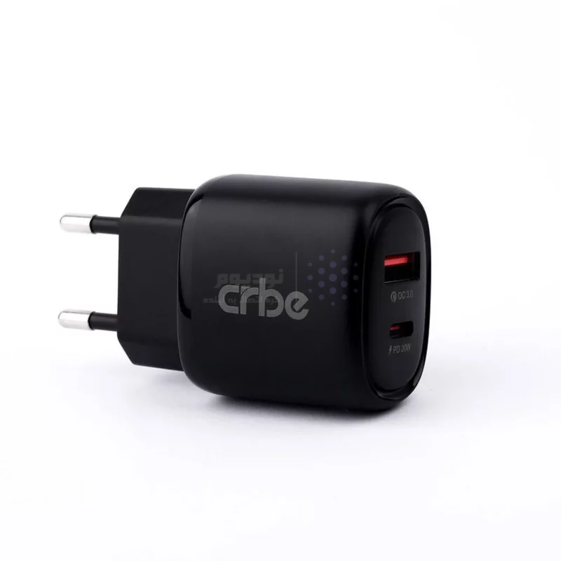 شارژر دیواری فست و PD دو پورت Crbe مدل CR-R104 38W - مشکی (گارانتی یکساله PMC) - تصویر 4