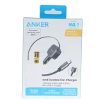 شارژر فندکی فست دو پورت به همراه کابل متصل ANKER Type-C مدل A2738HA2 75W - خاکستری (گارانتی 18ماهه حافظه طلایی ایستا) - تصویر 6