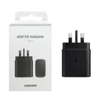 شارژر دیواری سه پین PD و فست تک پورت Samsung Type-C مدل EP-TA845 45W - مشکی