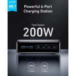 شارژر رومیزی 6 پورت ANKER مدل A2683341 200W - خاکستری (گارانتی 18ماهه حافظه طلایی ایستا) - تصویر 4
