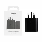 شارژر دیواری سه پین PD و فست تک پورت SAMSUNG مدلEP-T4511 45W - اصلی - مشکی (گارانتی شش ماهه شرکتی)