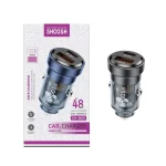 شارژر فندکی فست و PD دو پورت Shoosh مدل SH-805 48W - مشکی خاکستری - SMO