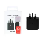 شارژر دیواری سه پین SAMSUNG 25W ـ TA800 ( فست و PD) مشکی ( پارتیان پایا) - درجه یک