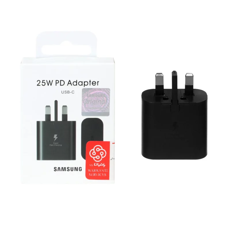 شارژر دیواری سه پین SAMSUNG 25W ـ TA800 ( فست و PD) مشکی ( پارتیان پایا) - درجه یک - تصویر 2