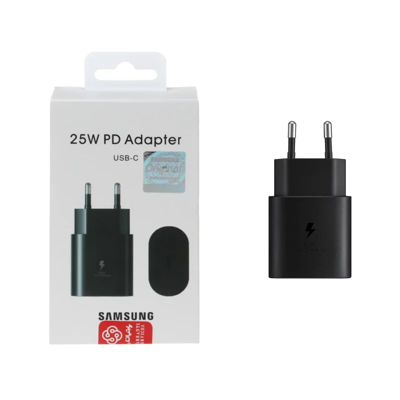 شارژر دیواری دو پین SAMSUNG 25W ـ TA800 ( فست و PD) مشکی ( پارتیان پایا) - درجه یک - تصویر 2