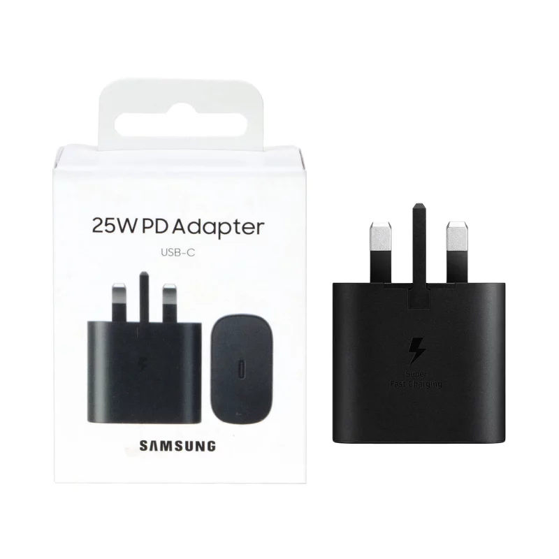 شارژر سه پین SAMSUNG 25W درجه یک TA800 ( فست و PD) مشکی DST ( شش ماهه شرکتی) - تصویر 2