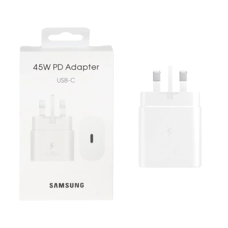 شارژر دیواری سه پین PD و فست تک پورت SAMSUNG Type-C مدل 45W - سفید - DST (گارانتی شش ماهه) - درجه یک - تصویر 2