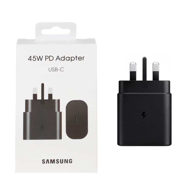 شارژر دیواری سه پین PD و فست تک پورت SAMSUNG Type-C مدل 45W - مشکی - DST (گارانتی شش ماهه) - درجه یک - تصویر 2