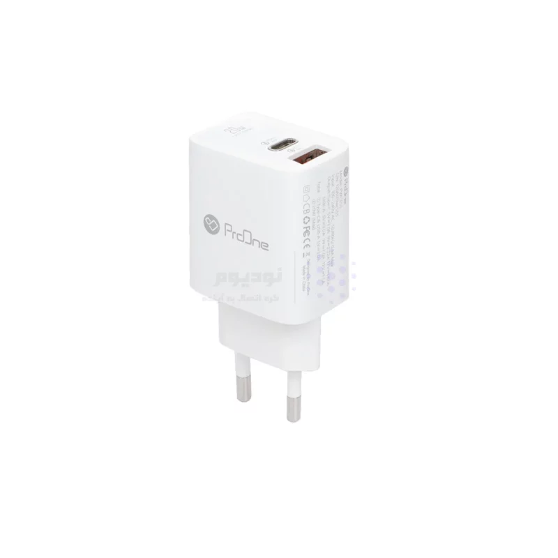 شارژر دیواری 20 وات فست و PD دو پورت ProOne مدل PWC555 - سفید - تصویر 3