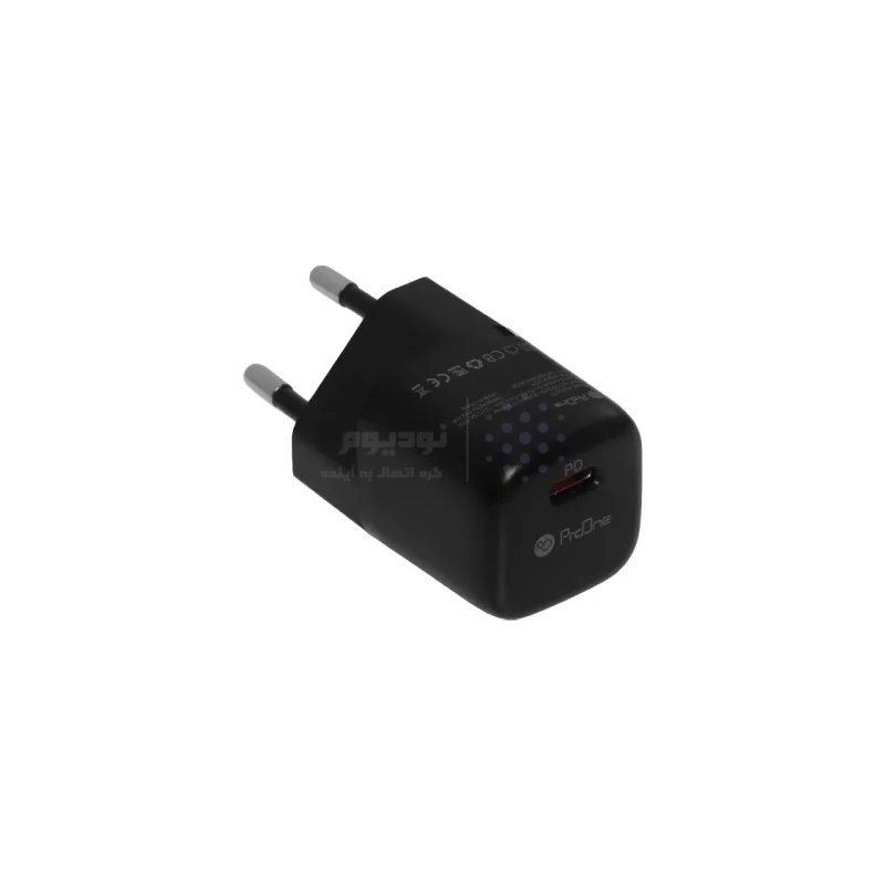 شارژر دیواری 20 وات فست و PD تک پورت ProOne مدل PWC570 - مشکی - تصویر 4