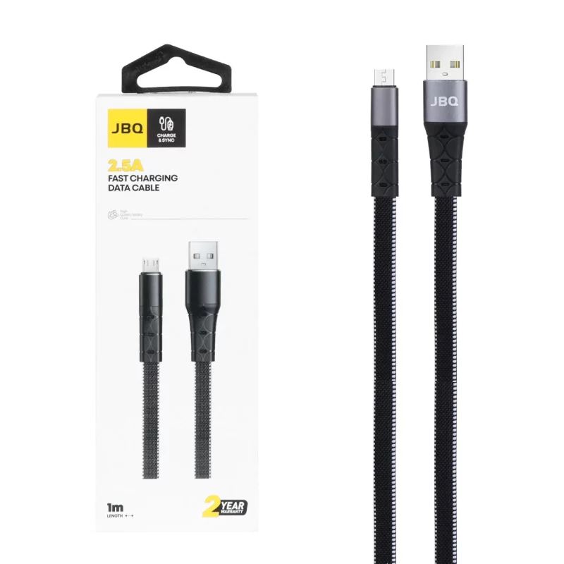 کابل شارژ فست اندروید JBQ مدل CA-620 - مشکی (گارانتی یکساله رصاصی) - تصویر 2