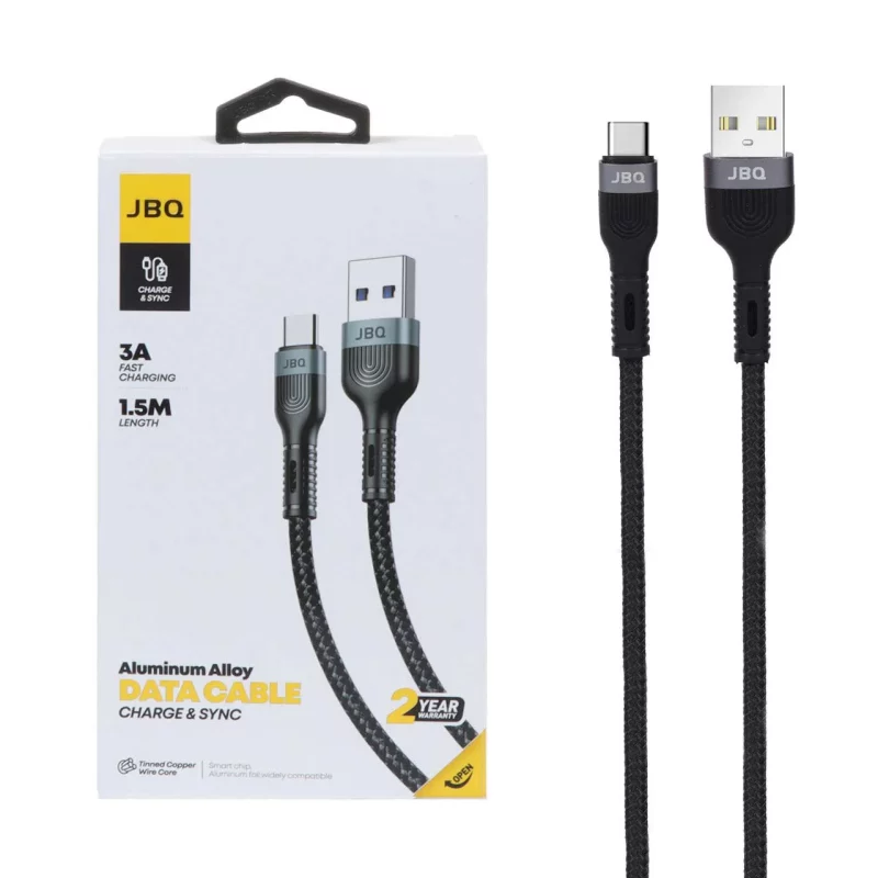 کابل شارژ 1.5 متری فست JBQ Type-C مدل CA-730 - مشکی (گارانتی یکساله رصاصی) - تصویر 2