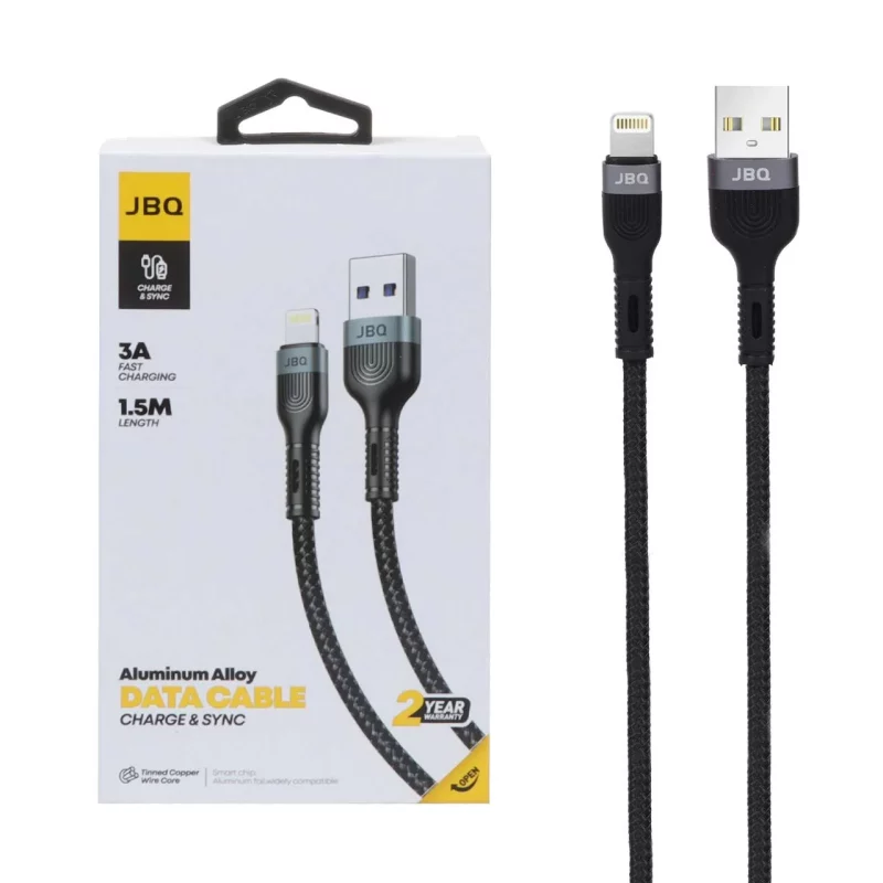 کابل شارژ 1.5 متری فست آیفون JBQ مدل CA-730 - مشکی (گارانتی یکساله رصاصی) - تصویر 2