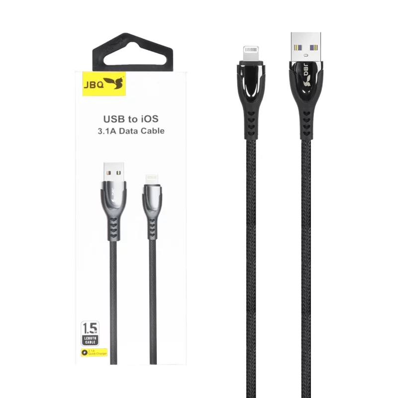 کابل شارژ 1.5 متری فست آیفون JBQ مدل DT-02 - مشکی (گارانتی یکساله رصاصی) - تصویر 2