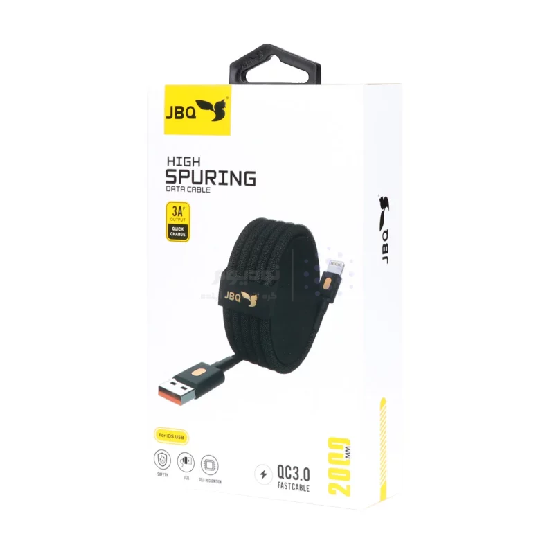 کابل شارژ 2 متری فست آیفون JBQ مدل USB-111 - مشکی (گارانتی یکساله رصاصی) - تصویر 4