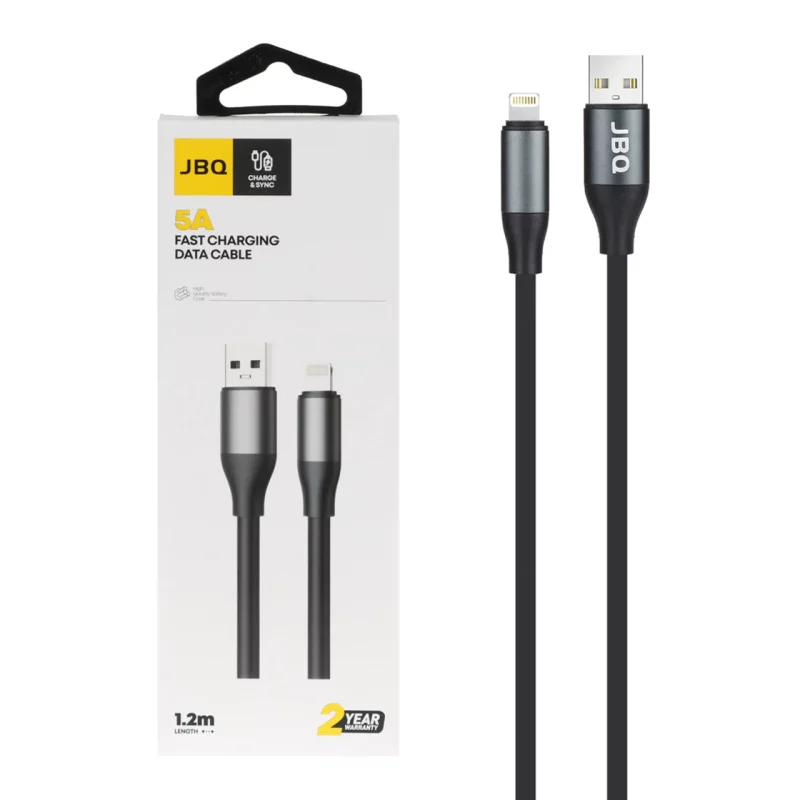کابل شارژ 1.2 متری فست آیفون JBQ مدل CA-612 - مشکی (گارانتی یکساله رصاصی) - تصویر 2