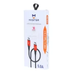 کابل شارژ فست MASTER Type-C to Type-C مدل ETM 002 - مشکی قرمز - تصویر 3