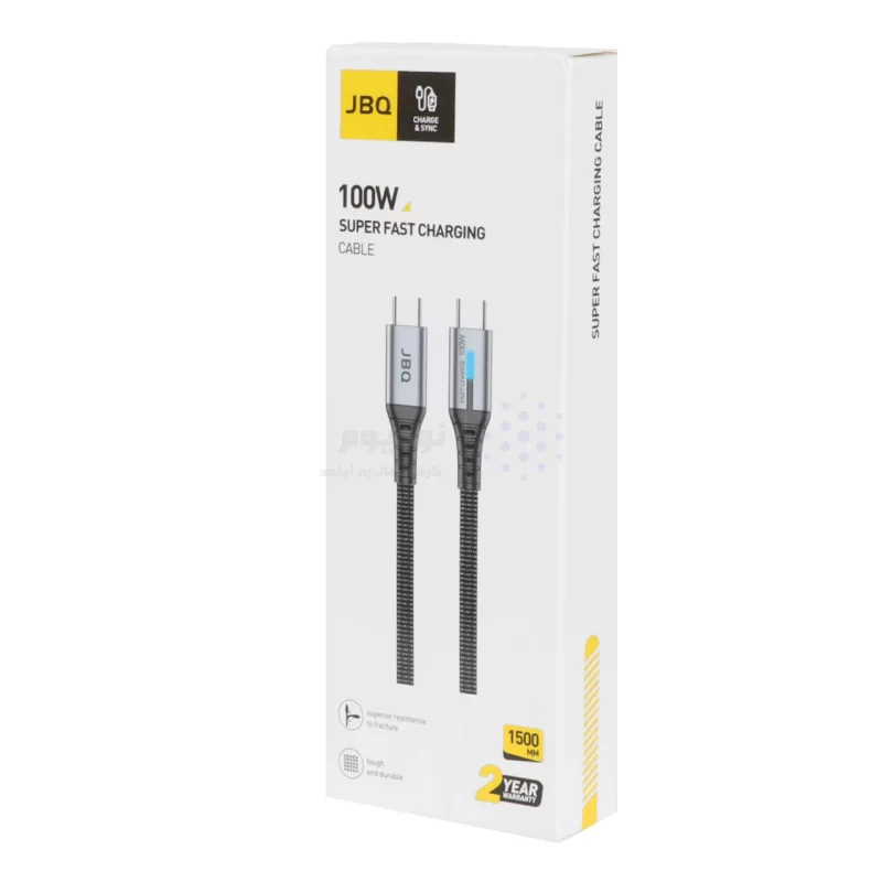 کابل شارژ 1.5 متری PD و فست JBQ Type-C to Type-C مدل CA-1100 - مشکی - تصویر 3