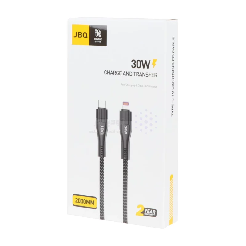کابل شارژ 2 متری فست JBQ Type-C to Lightning مدل CA-1130 - مشکی (گارانتی یکساله رصاصی) - تصویر 4