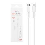 کابل شارژ فست Yesido Type-C to Type-C مدل CA154 - سفید (گارانتی 18 ماه تعویض نیکان همراه)
