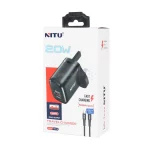 شارژر دیواری فست و PD دو پورت Nitu مدل NTC145 20W همراه با کابل Type-C To Type-C - مشکی (گارانتی 18 ماه تعویض نیکان همراه) - تصویر 6