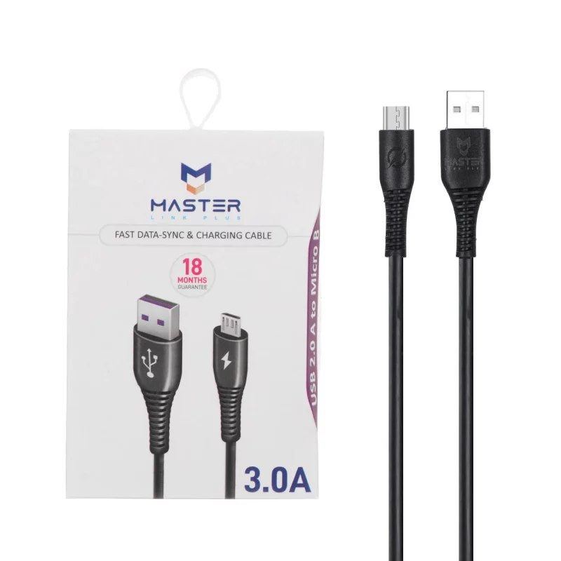 کابل شارژ فست اندروید MASTER مدل ETM 005 - مشکی - تصویر 2
