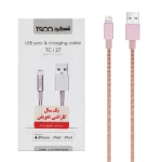 کابل شارژ و دیتا فست آیفون 1 متری TSCO مدل TC i 27 - صورتی ( دارای گواهینامه MFI )