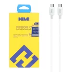 کابل شارژ فست 1.5 متری HIMI Type-C To Type-C مدل Fusion C VQ-D40 100W - سفید