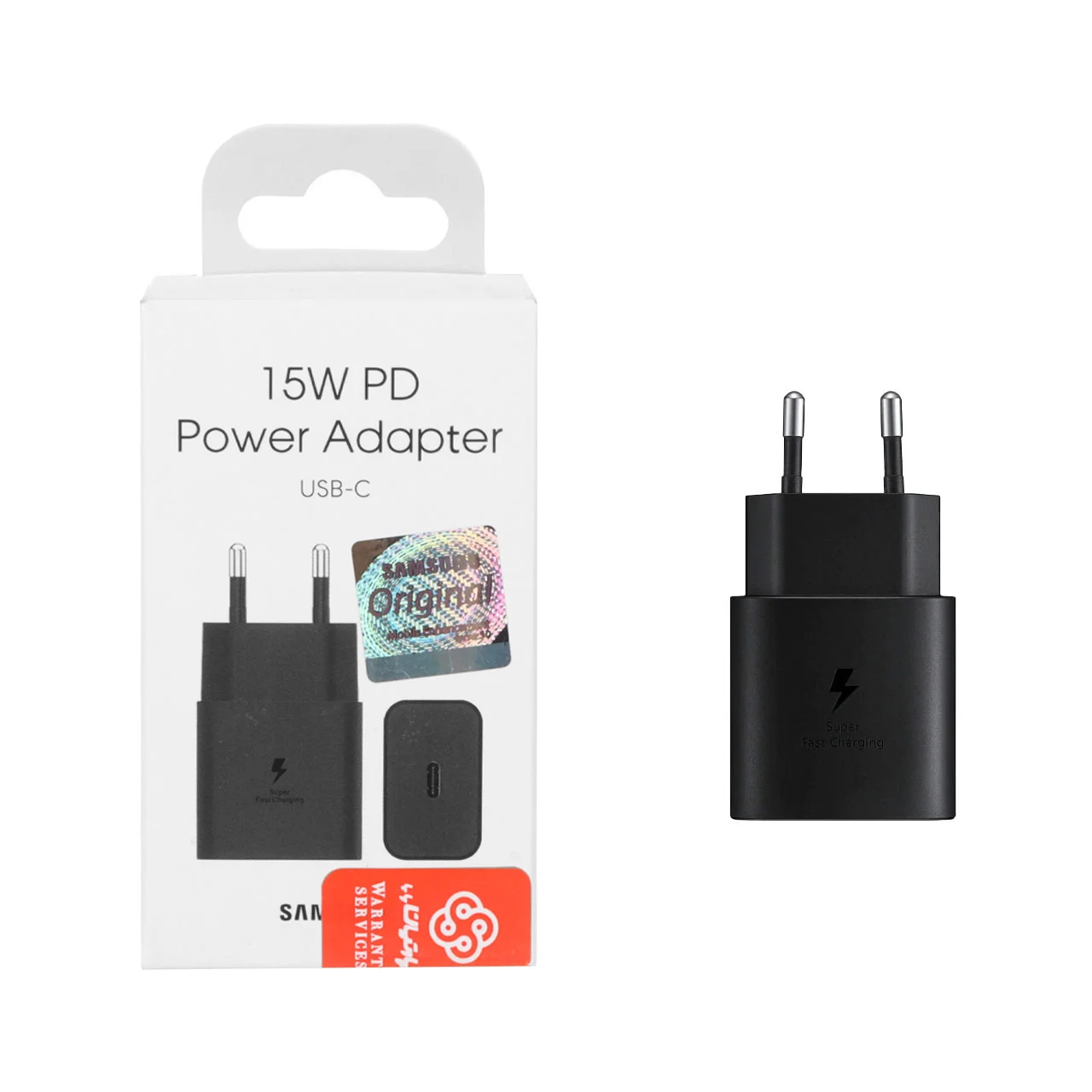 1587-1416978-1 شارژر دیواری فست و PD تک پورت SAMSUNG مدل T1510 15W به همراه کابل شارژ Type-C To Type-C - مشکی (گارانتی پارتیان پایا) - درجه یک - تصویر 1