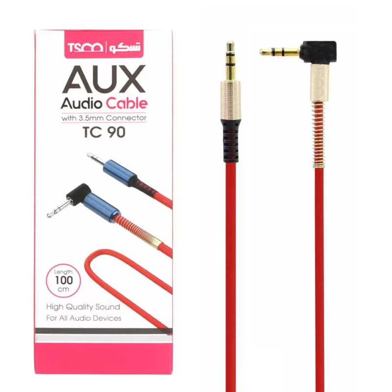 کابل صدا TSCO AUX مدل TC 90 - قرمز (گارانتی 12 ماهه TSCO) - تصویر 2
