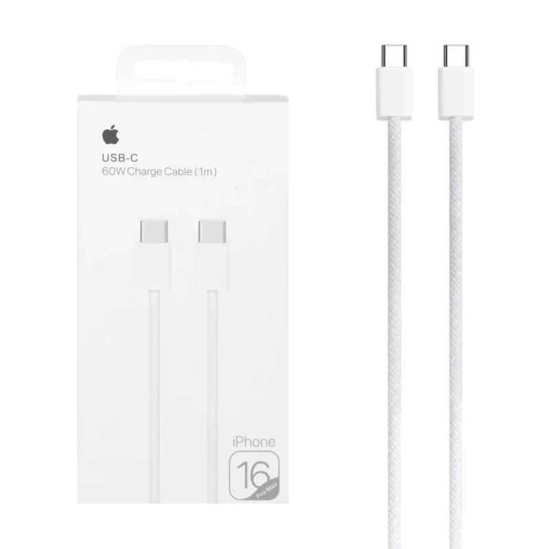 کابل شارژ فست Type-C To Type-C iPhone 16 Pro Max مدل MQKJ3ZM/A 60W - سفید - DST (گارانتی شش ماهه) - درجه یک - تصویر 2