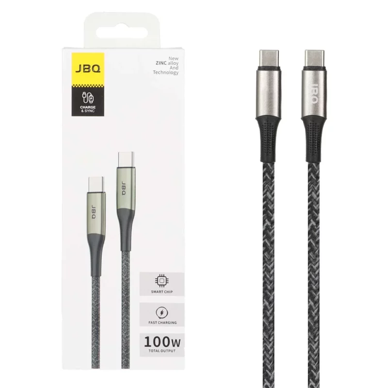 کابل شارژ PD و فست JBQ Type-C To Type-C مدل CA-1021CC 100W - مشکی (گارانتی یکساله رصاصی) - تصویر 2
