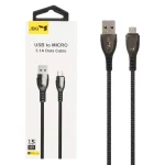 کابل شارژ 1.5 متری فست اندروید JBQ مدل DT-02 - مشکی (گارانتی یکساله رصاصی)