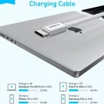 کابل شارژ فست ANKER Type-C to Type-C مدل A8060H21 240W - سفید (گارانتی 18ماهه حافظه طلایی ایستا) - تصویر 5