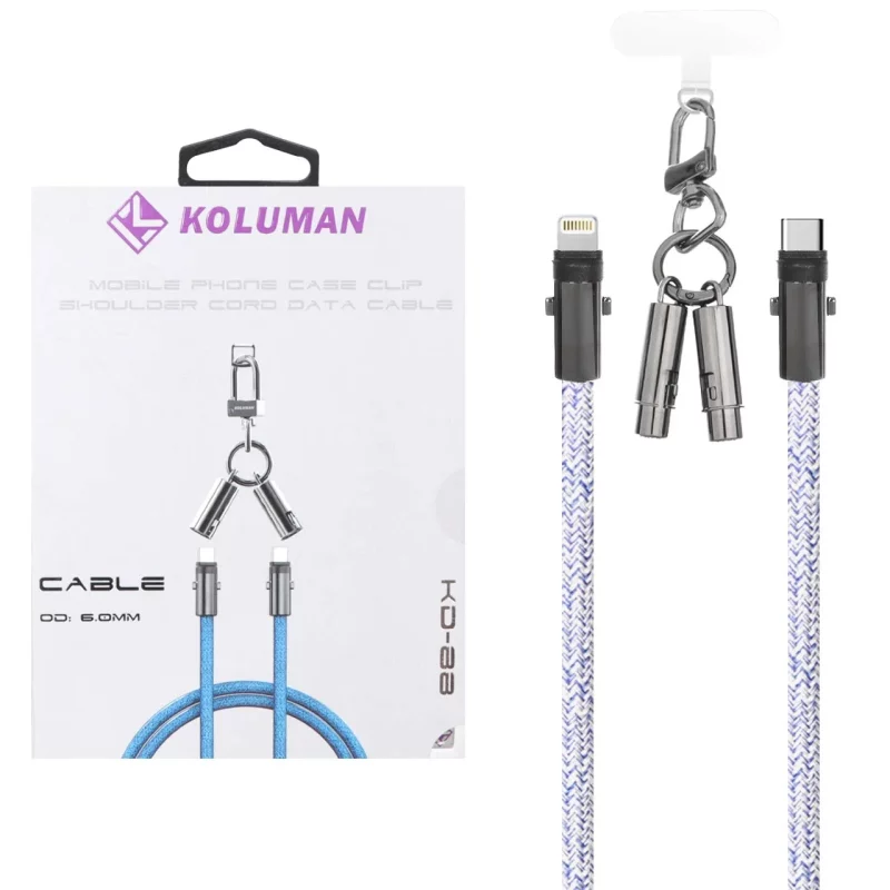 کابل شارژ فست Koluman Type-C to Lightning مدل KD-88 30W - طوسی (گارانتی یکساله PMC) - تصویر 2