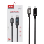 کابل شارژ فست VABI Type-C To Type-C مدل CA85 60W - مشکی