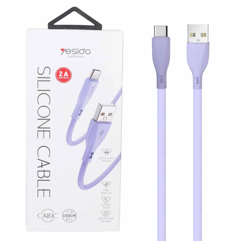 کابل شارژ Yesido Type-C مدل CA119C - یاسی (گارانتی 18 ماه تعویض نیکان همراه) - تصویر 2