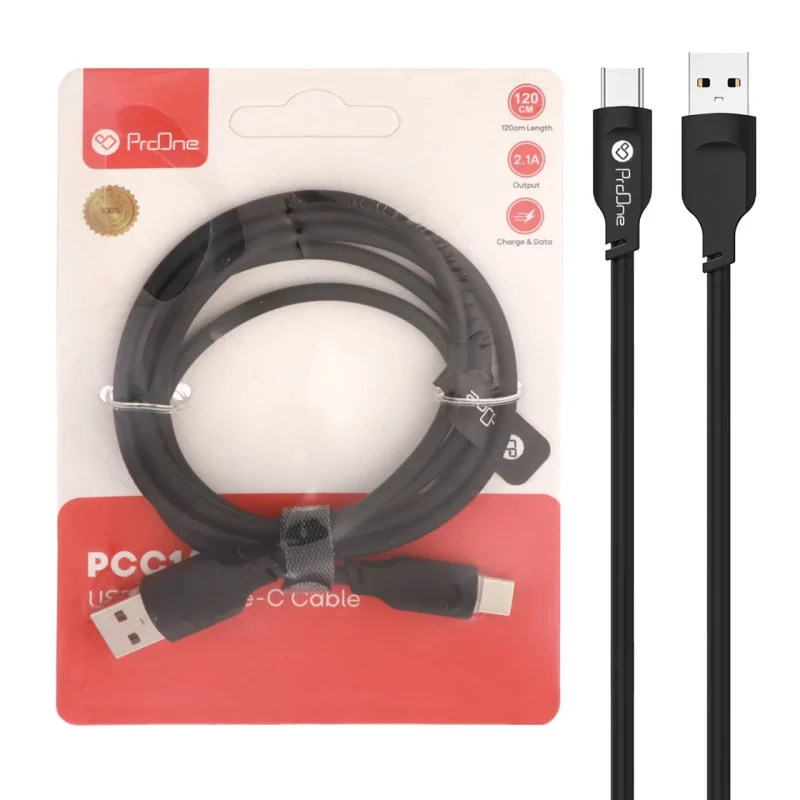 کابل شارژ 1.2 متری ProOne Type-C مدل PCC144 - مشکی - تصویر 2