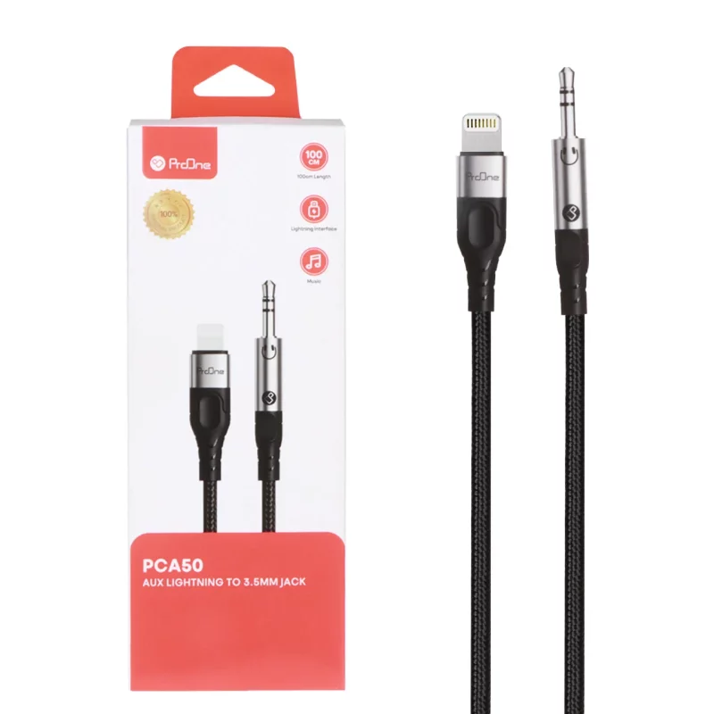 کابل ProOne Lightning To Aux مدل PCA50 - مشکی - تصویر 2