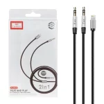 کابل 1.2 متری Earldom Aux To Aux & Lightning مدل Aux05 - مشکی