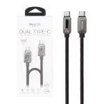 کابل شارژ و دیتا 1.2 متری فست کنفی Yesido Type-C To Type-C مدل CA198 60W - مشکی (گارانتی 18 ماه تعویض نیکان همراه)