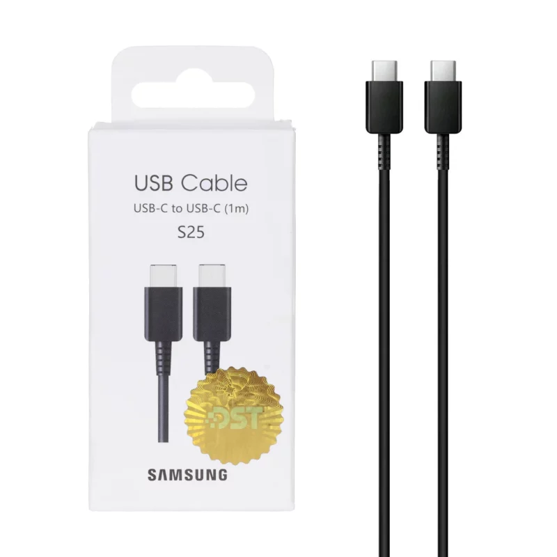 کابل شارژ فست Samsung Type-C To Type-C مدل S25 EP-DN980 - مشکی -DST (گارانتی شش ماهه شرکتی) درجه یک - تصویر 2